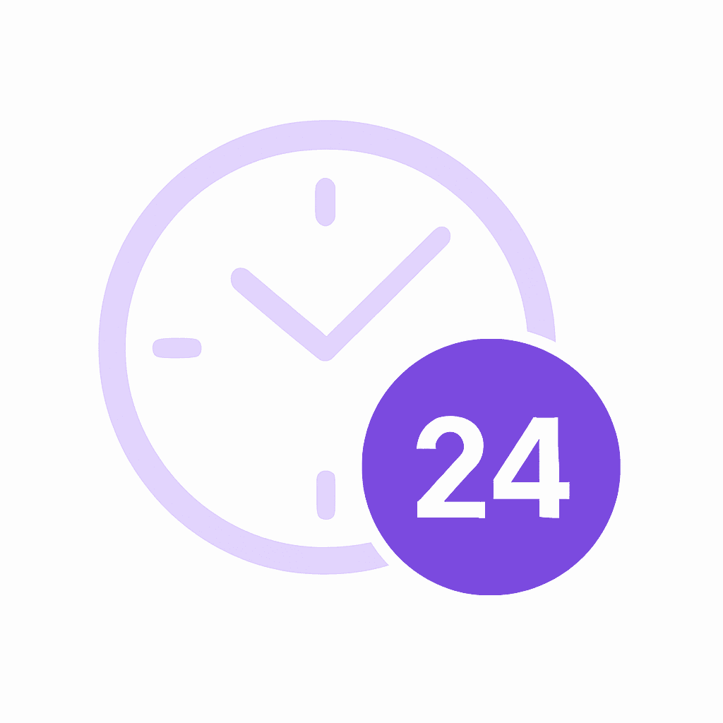 24/7 Availability Icon